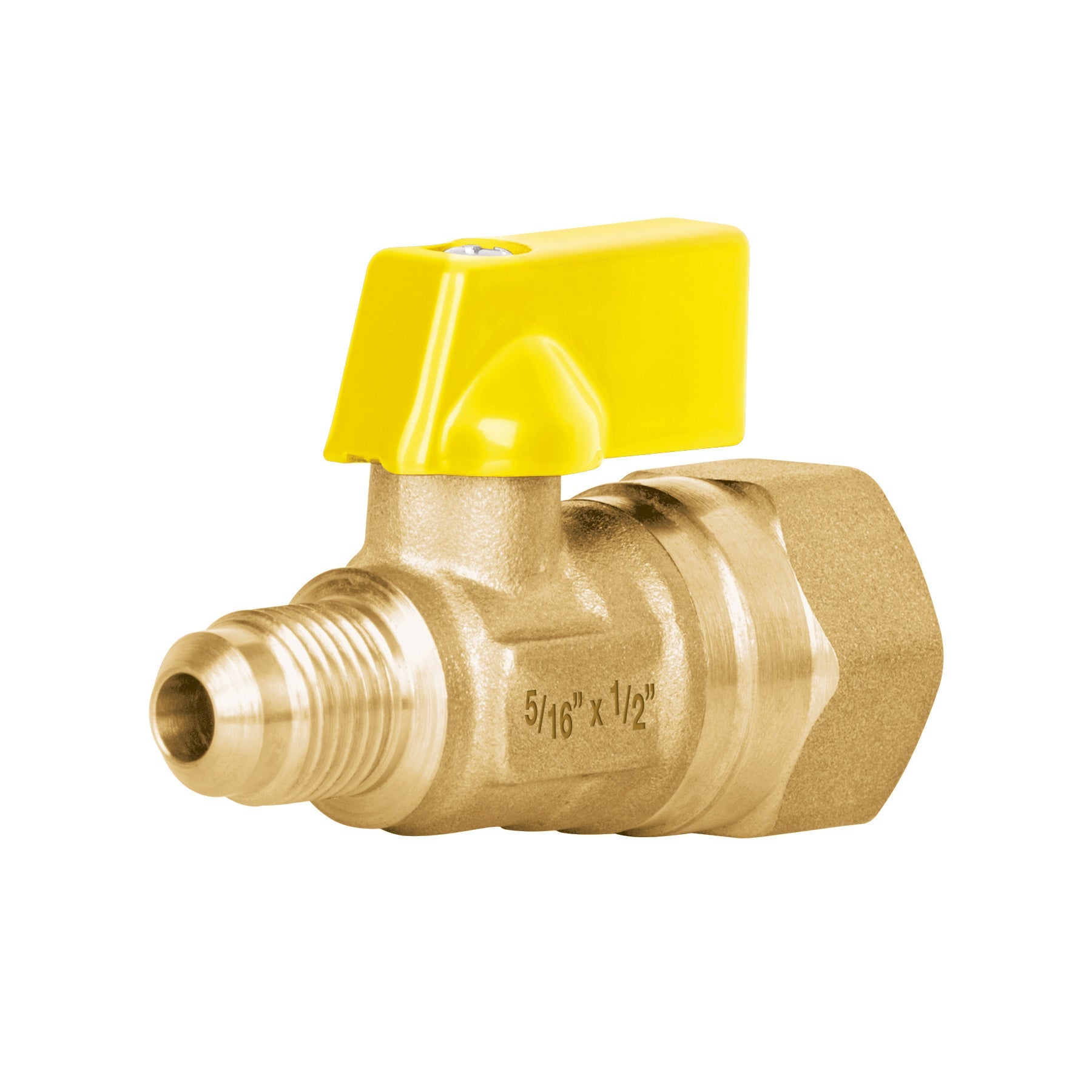 Valvula de control de laton para gas, 5/16' x 1/2', Foset