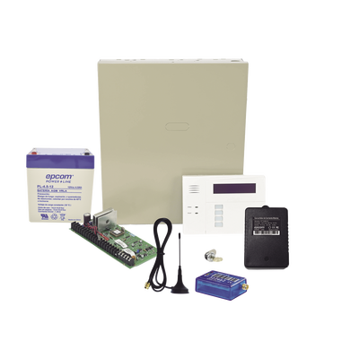 HONEYWELL HOME RESIDEO - (1 Año datos ILIMITADO INCLUIDO)  Kit Vista48LA con comunicador MINI012G, Teclado, Gabinete y Transformador