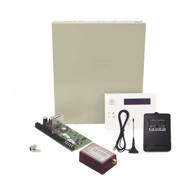 HONEYWELL HOME RESIDEO - (2 Años 4GLTEM/5G ILIMITADO INCLUIDO)  Kit Vista48LA con comunicador 4GLTEM/5G MN01, Teclado, Gabinete y Transformador
