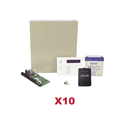 HONEYWELL HOME RESIDEO - Kit de 10 Paneles de Alarma VISTA48 con Batería y Transformador