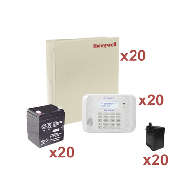HONEYWELL HOME RESIDEO - KIT de 20 PANELES VISTA48LA CON BATERIA Y TRANSFORMADOR