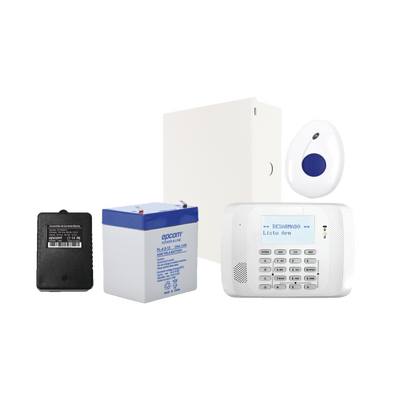 HONEYWELL HOME RESIDEO - Kit de Panel de Alarma VISTA48 con Botón de Pánico y Detección de Caídas inalámbrico, Gabinete, Transformador y Batería