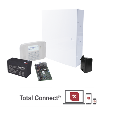 HONEYWELL HOME RESIDEO - Kit de Panel de Alarma VISTA48LA con  Batería de 9Ah, Transformador y Gabinete