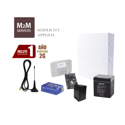 HONEYWELL HOME RESIDEO - (1 Año datos ILIMITADO INCLUIDO)  Kit Vista48LA con comunicador MINI012G, Teclado, Gabinete, Batería y Transformador