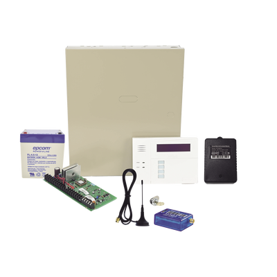 HONEYWELL HOME RESIDEO - (1 Año datos ILIMITADO INCLUIDO)  Kit Vista48LA con comunicador MINI012G, Teclado, Gabinete, Bateria y Transformador