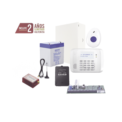 HONEYWELL HOME RESIDEO - Kit de Alarma VISTA48 con Comunicador, Botón de Pánico y Detección de Caídas Inalámbrico, Gabinete, Transformador y Batería