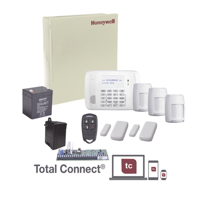 HONEYWELL HOME RESIDEO - Kit inalámbrico de panel VISTA48 con teclado 6162RF receptor inalámbrico, 2 contactos 5800MINI, 3 PIR 5800PIR, 1 remoto, batería y transformador