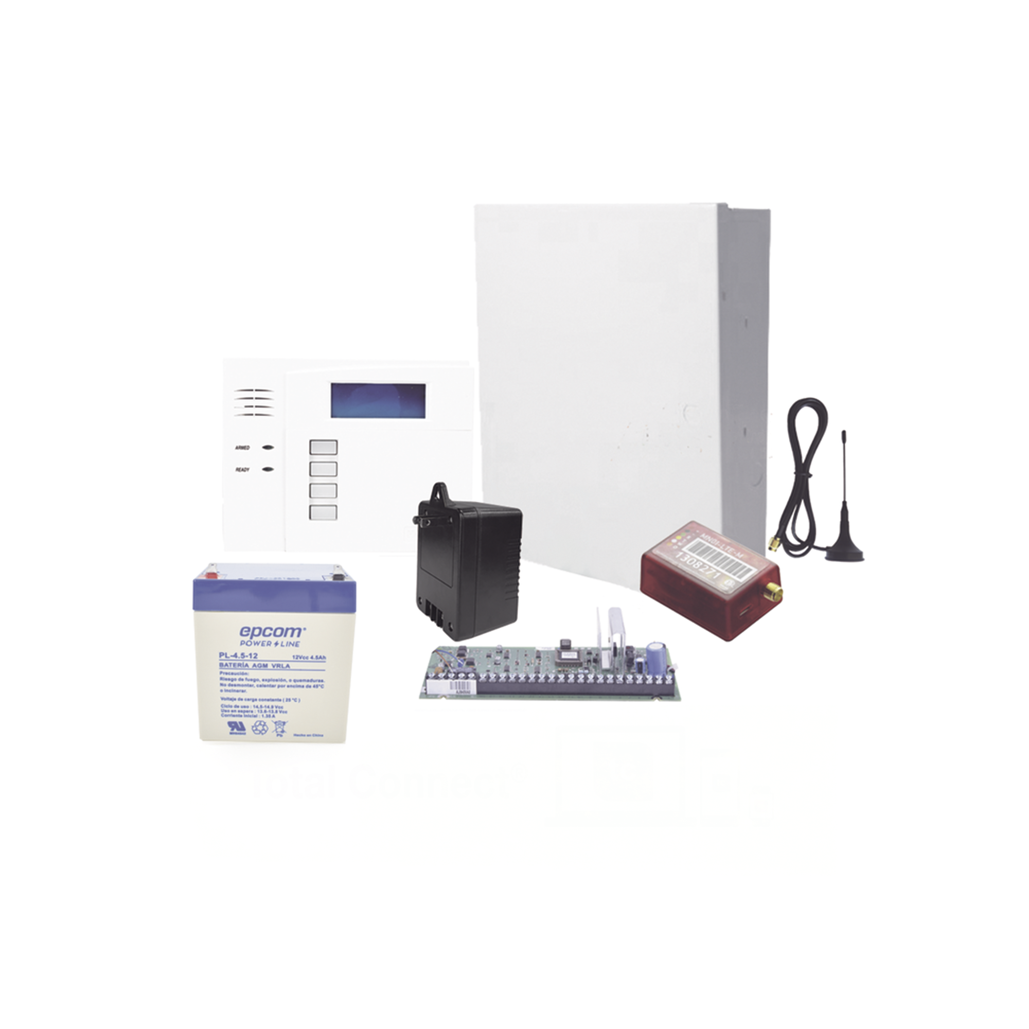 HONEYWELL HOME RESIDEO - Panel de Alarma / 8 Zonas Programables / 48 Usuarios / 2 Particiones / Comunicador 4G LTE-M / Batería 4Ah / Transformador 16.5Vca
