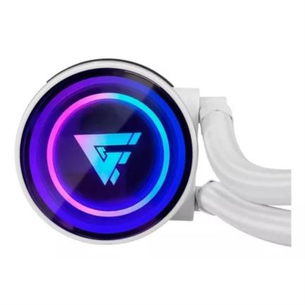 VORAGO - Enfriamiento Líquido Game Factor LQG600 240mm RGB TDP 250 2 Ventiladores 120mm 70 CFM Color Blanco