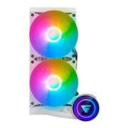 VORAGO - Enfriamiento Líquido Game Factor LQG600 240mm RGB TDP 250 2 Ventiladores 120mm 70 CFM Color Blanco