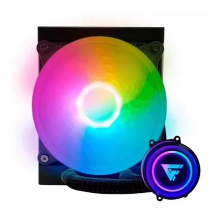 VORAGO - Enfriamiento Líquido Game Factor LQG501 120mm RGB TDP 150W 1 Ventilador 70 CFM Color Negro