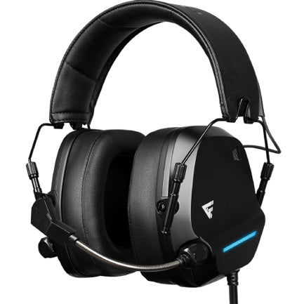 VORAGO - DIADEMA GAME FACTOR HSG550 CONEXION POR USB / MICROFONO AJUSTABLE / SURROUND 7.1 /  NEGRO