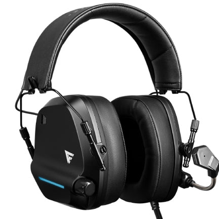 VORAGO - DIADEMA GAME FACTOR HSG550 CONEXION POR USB / MICROFONO AJUSTABLE / SURROUND 7.1 /  NEGRO
