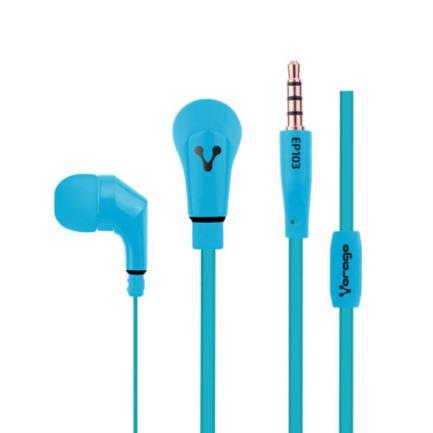 VORAGO - Audífonos Alámbricos Vorago EP-103 Manos Libres 3.5mm Color Azul
