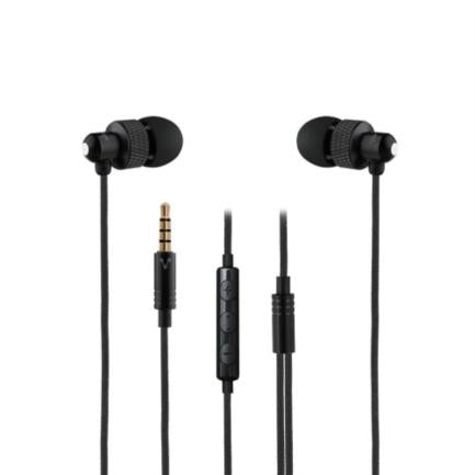 VORAGO - Audífonos Alámbricos Vorago EP-304 Manos Libres Control de Volúmen 3.5mm Color Negro