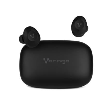 VORAGO - Audífonos Vorago ESB-500-PLUS Bluetooth 5.0 TWS Manos Libres Estuche Carga Color Negro