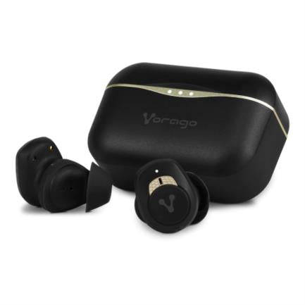 VORAGO - Audífonos Vorago ESB-600-ANC Bluetooth TWS IPX5 Touch Cancelación de Activa de Ruido Estuche de Carga Color Negro