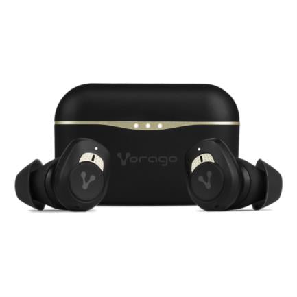 VORAGO - Audífonos Vorago ESB-600-ANC Bluetooth TWS IPX5 Touch Cancelación de Activa de Ruido Estuche de Carga Color Negro