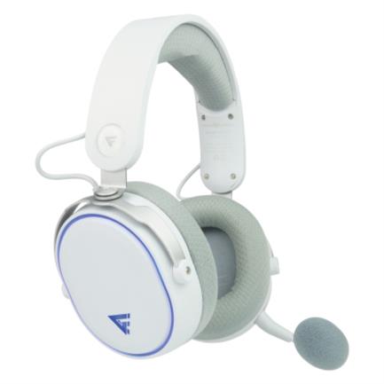VORAGO - Diadema Game Factor HSB600 Gaming Inalámbrica RGB Triple Conectividad Micrófono Removible Surround 7.1 Color Blanco