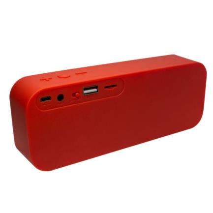 VORAGO - Bocina Vorago BSP-150 Bluetooth/MSD/USB/3.5mm Tela Color Rojo