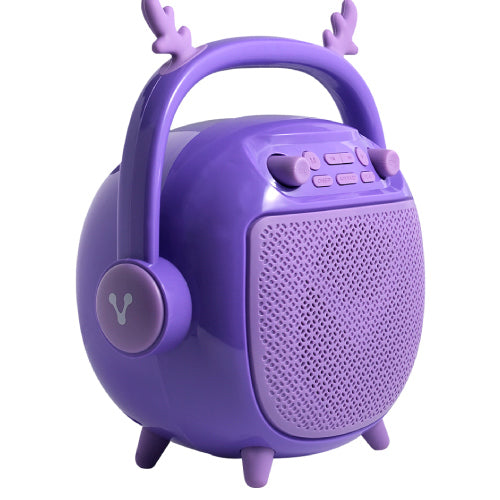 VORAGO - Bocina Vorago BSP-205 Bluetooth MSD/USB/3.5mm Microfono con Modos de Voz Color Purpura