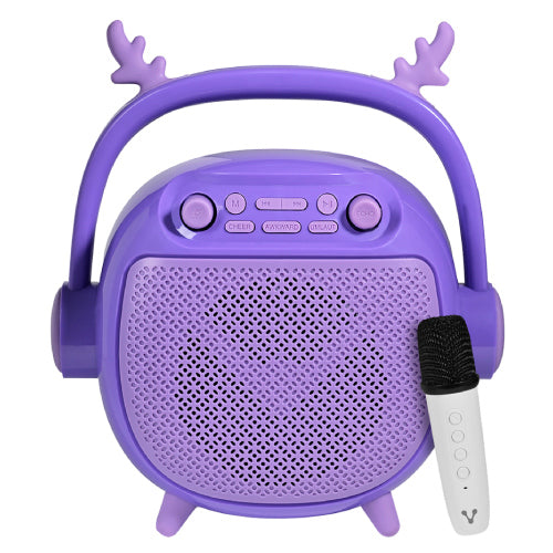 VORAGO - Bocina Vorago BSP-205 Bluetooth MSD/USB/3.5mm Microfono con Modos de Voz Color Purpura