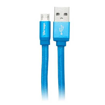 VORAGO - Cable Vorago CAB-113 USB Azul USB 2 a Micro USB 1Metro Bolsa