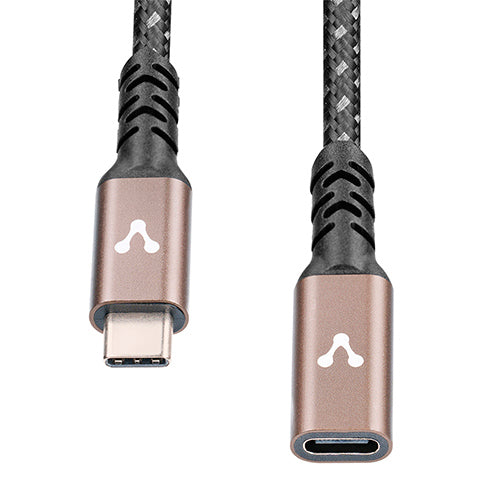 VORAGO - Cable Extension Vorago CAB-127 Tipo C Hembra-Tipo C Macho 1 Metro 100W Negro