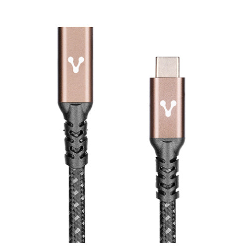 VORAGO - Cable Extension Vorago CAB-127 Tipo C Hembra-Tipo C Macho 1 Metro 100W Negro