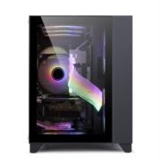 VORAGO - Gabinete Game Factor CSG570 mATX Fishtank Doble Cristal Templado USB 2.0/3.0 120mm Color Negro