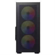 VORAGO - Gabinete Game Factor CSG800 ATX Vidrio Templado Interacción Lateral con RGB USB 2.0/3.0 Color Negro