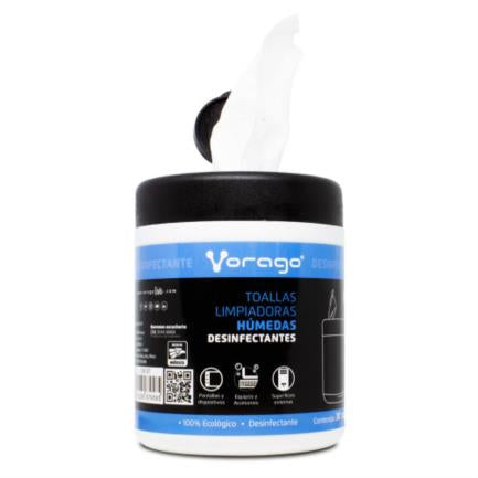 VORAGO - Toallas Húmedas Vorago CLN-107 Desinfectantes Bote 30 Pzas