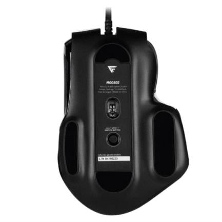 VORAGO - Mouse Game Factor MOG602 Click Láser Pixart 3370 19000 dpi 8 Botones Iluminación RGB Color Blanco
