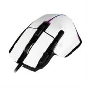 VORAGO - Mouse Game Factor MOG602 Click Láser Pixart 3370 19000 dpi 8 Botones Iluminación RGB Color Blanco