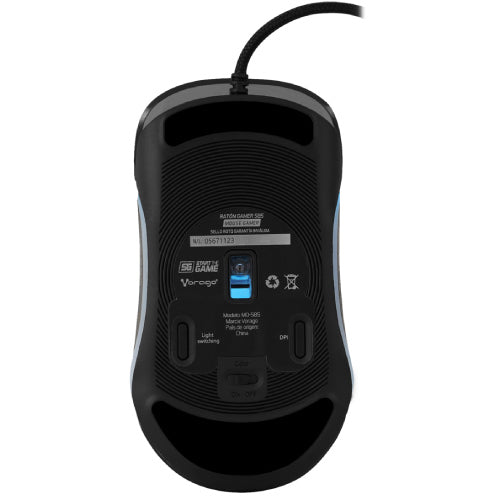 VORAGO - MOUSE VORAGO START THE GAME MO-505 ALAMBRICO RGB NEON HASTA 7.200 DPIS USB TRASPARENTE