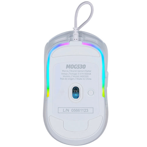 VORAGO - Mouse Game Factor MOG530 Carcasas Intercambiables Pixart 3327 12.000 DPI RGB USB Negro