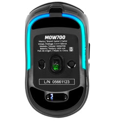 VORAGO - Mouse Game Factor MOW700 Carcasas Intercambiables 2.4G+BT Pixart 3395 26.000 DPI RGB Negro