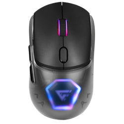 VORAGO - Mouse Game Factor MOW700 Carcasas Intercambiables 2.4G+BT Pixart 3395 26.000 DPI RGB Negro