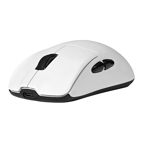 VORAGO - Mouse Game Factor MOW800 Inalambrico Wireless 2.4G BT Pixart 3395 26.000 DPI 4K HZ Base RGB Ultra Ligero 56G Blanco