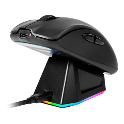 VORAGO - Mouse Game Factor MOW800 Inalambrico Wireless 2.4G BT Pixart 3395 26.000 DPI 4K HZ Base RGB Ultra Ligero 56G Negro