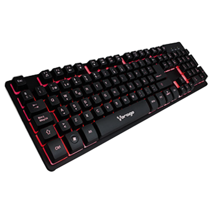 VORAGO - Teclado Vorago KB-502 Multimedia Iluminado RGB USB Color Negro