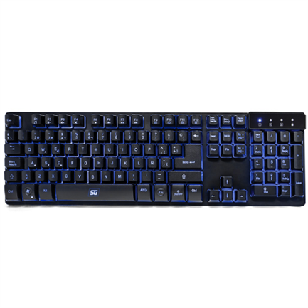 VORAGO - Teclado Vorago KB-502 Multimedia Iluminado RGB USB Color Negro