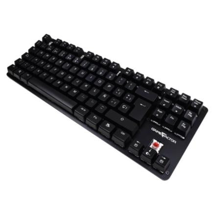 VORAGO - Teclado Mecánico Game Factor KBG500-BL RGB Tenkeyless USB Switch Azul Color Negro