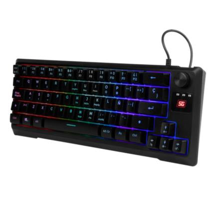 VORAGO - Teclado Vorago Start The Game KB-506 Multimedia TKL Factor 65% RGB Alámbrico Anti-Ghosting USB Color Negro