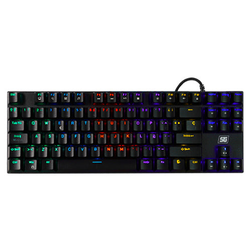 VORAGO - Teclado Vorago Start The Game KB-600 Mecanico TKL RGB Rainbow Software Negro