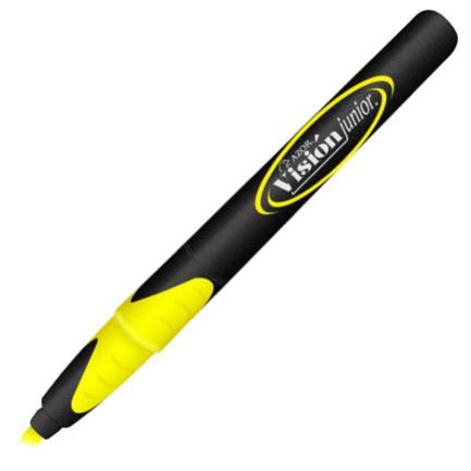 VISION PLUS - Marcador Resaltador Visión Junior Color Amarillo Fluorescente C/12 Pzas