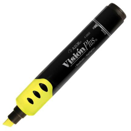 VISION PLUS - Marcador Resaltador Visión Plus Color Amarillo Fluorescente C/12 Pzas