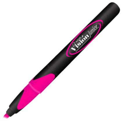 VISION PLUS - Marcador Resaltador Visión Junior Color Rosa Fluorescente C/12 Pzas