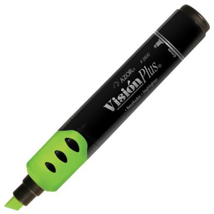 VISION PLUS - Marcador Resaltador Visión Plus Color Verde Fluorescente C/12 Pzas