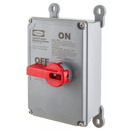 HUBBELL KILLARK - Interruptor de Desconexión sin Fusible de 60 A Max.